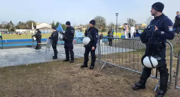 Pilnowali porządku na meczu z Elaną Toruń